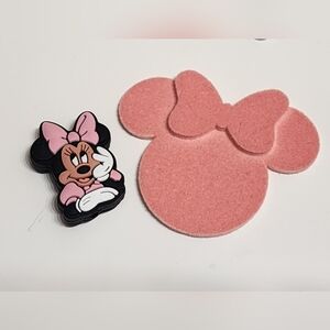 Flatback Mouse Felt Focal Bead Pink Crafts Keychain‎ Bag Clip Badge Magnet
